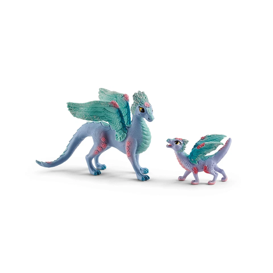 schleich Bayala 70592 Flying Flower Mother and Baby Dragon Playse