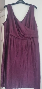 Kaliko Women's Purple Linen Dress Size 16 - Picture 1 of 3