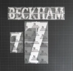 BECKHAM #7 England Euro 2000 White Player Size Nameset - Picture 1 of 1