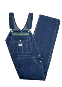 NWT Mens 44x30 LIBERTY OVERALLS Carpenter Hammer Loop Cotton Denim Bib Overalls - Picture 1 of 4