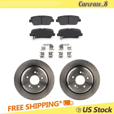 Pastillas de freno y rotores traseros para Hyundai Equus 5,0 L 2012 2013 2014 2015 2016 Foto 1 de 3