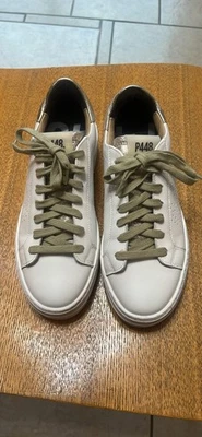 P448 Thea Women’s EU 37 Low Top Lace Up White Beige Sneakers - Image 1 of 4