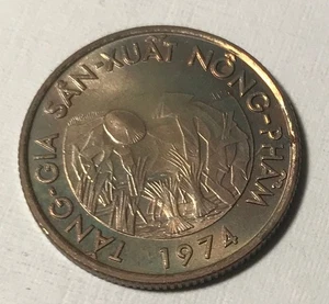 Vintage 1974 Südvietnam 10 Dong Münze vz - Bild 1 von 2