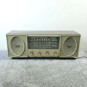Lloyds TM-838 Radio High Fidelity AM SW MCM Woodgrain Vintage READ Description - Picture 1 of 15