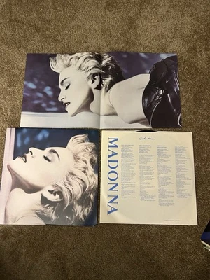 Madonna True Blue 1986 1st US Pressing POSTER  Lyric Sleeve Vinyl LP - Image 1 of 4