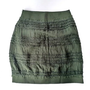 Philosophy di Alberta Ferretti grüner geraffter Rock | italienischer Designer IT 42 US 6 - Bild 1 von 18