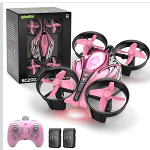 Mini Drone for Kids Adults RC Small Nano Drones Quadcopter with 2-In-1 Race Pink - Picture 1 of 4
