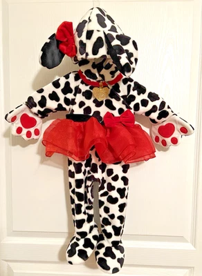 Baby Dalmatian Dog Puppy Infant Girl Costume Size 0-3 Months Attached Ruffle - Image 1 of 4