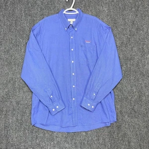 Cutter & Buck Mens XL Button Down LS Dress Shirt Blue Sunnybrook Golf Club Logo - Picture 1 of 9