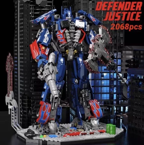 LEGO Compatible Transformers Optimus Prime with pedestal 2068pcs Cover
