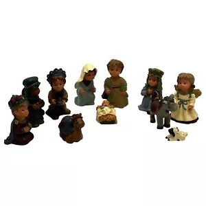 Childrens Resin Mini Nativity Set The Salem Collection 11-Pc Christmas Figurines - Picture 1 of 6