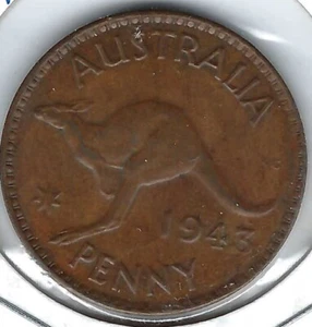 1933 Australia Circulated XF Penny KGV & Denomination within Circle Coin! - Picture 1 of 2