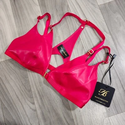 Новый с Ярлыками Honey Birdette Jael красный бюстгальтер размер средний искусственной кожи - Изображение 1 из 4