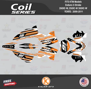 Graphics Kit for KTM 200XC-W 250XC-W 300XC-W (2008-2011) Coil - ORANGE - Bild 1 von 6