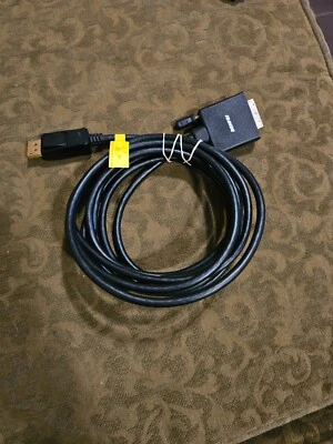 3@ 6FT Display Port DP Male DVI Male LCD Monitor Cable Adapter Converter Gold - Image 1 of 3