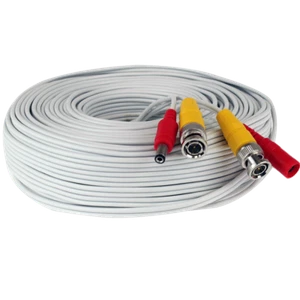 150 Foot Combo CCTV Coaxial White Cable - Zdjęcie 1 z 1