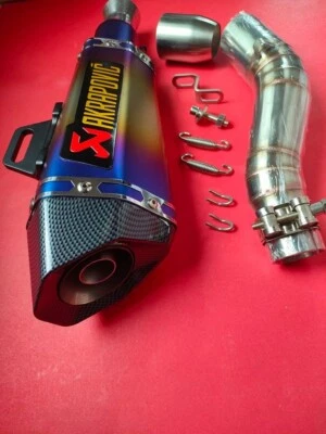 Escape 2" para Honda CBR250R/CBR300R/CB300F/CB500X/FR carbono titanio Foto 1 de 4