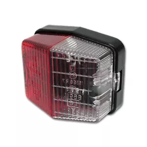 Luce d'ingombro bifacciale per camper e rouolotte bianca e rossa 71x61 mm - Foto 1 di 2