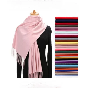 Mujeres Hombres Liso Cachemira Escocia Gran Tamaño Suave Pashmina Bufanda Chal Envoltura Sólido - Imagen 1 de 24