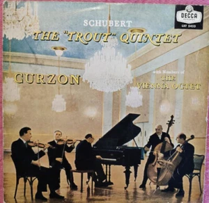 LP SCHUBERT - The trout quintet - CURZON & Vienna Octet - Decca LXT 5433 (VG/VG+ - Picture 1 of 3