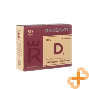 REXSAVIT Liposomal Vitamin D3 2000 IU 30 Capsules Immunity Bones Health Support - Picture 1 of 24
