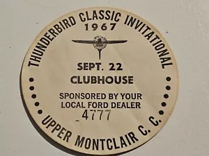 1967 Thunderbird Classic Invitational Golf Tournament Ticket Arnold Palmer Wins - Picture 1 of 2