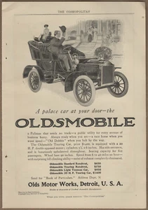 Antiguo anuncio impreso Oldsmobile Touring Car 1905 Old Motor Works, Detroit, MI - Imagen 1 de 6