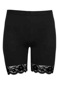 Womens Cycling Shorts Dancing Gym Leggings Active Casual Lace Trim Running Pants - Picture 1 of 19