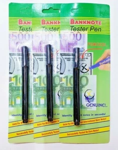 3xs Bakenote Tester Pen Money Checker Currency Detector Counterfeit Marker Fake - Picture 1 of 2