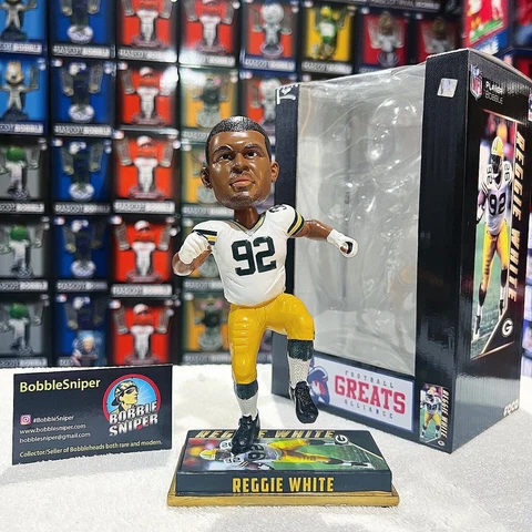 REGGIE WHITE Green Bay Packers "Photo Base" Exclusive NFL Bobblehead Cover