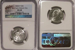 2020 P Weir Farm Historic Site NP Quarter 25c NGC MS 68 - Picture 1 of 2