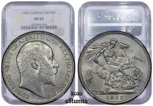 Great Britain, Edward VII, Crown 1902, NGC MS 62 - Picture 1 of 8