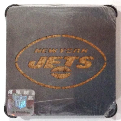 (4) 不锈钢 4x4 饮料杯垫 - 纽约 JETS! — 第 1/2 张图片