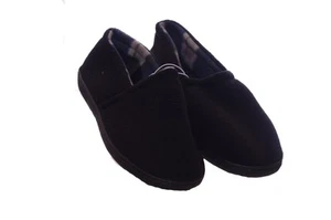Zapatos de casa para hombre zapatillas negras de lana suave parte inferior dura 8 9 12 13 NUEVOS - Imagen 1 de 1