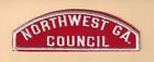 NORTHWEST GA. Council RWS, red and white strip, mint condition, FREE SHIPPING