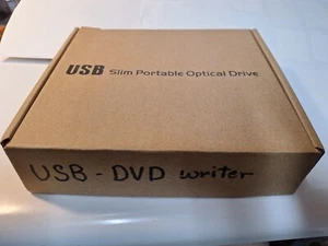 USB Slim Portable optical Drive External CD DVD writer , Never used - Picture 1 of 7