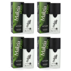 4x MALIZIA uomo VETYVER PARFUM Eau de Toilette 50ml - i love italy im viererpack
