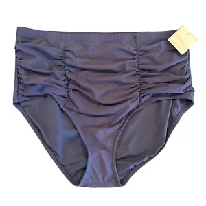 Raisins Curve Womens Plus Size 20W Calina Solids Ruched Costa Swim Bottom NWT - Picture 1 of 6