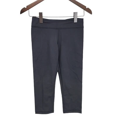 Leggings recortados ivivva by Lululemon Athletica para niña talla 14 negros Foto 1 de 4