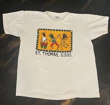VTG St. Thomas U.S. Virgin Islands T-Shirt XL  REGGAE RASTA DANCE TEE CARIBBEAN