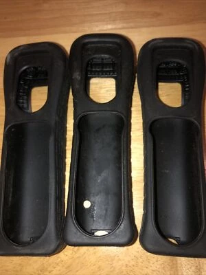 Set of 3 BLack Genuine Original Nintendo Wii Remote Controller SiliconeCovers - Image 1 of 2