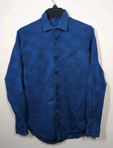 Robert Graham Exclusive Designer Mens Striped Button Up Long Sleeve Blue Size S - Picture 1 of 8