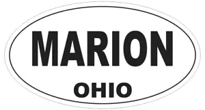Marion Ohio Oval Bumper Sticker or Helmet Sticker D6140 - Bild 1 von 1