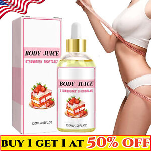 Wildplus Body Juice Oil Strawberry Shortcake, Handcrafted Body Oil for Women