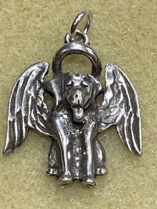 *SALE PRICED* RARE HANDCRAFTED PEWTER GUARDIAN ANGEL CHARM/TAG FOR DOG-NEW - Picture 1 of 6