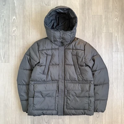 Chaqueta acolchada con capucha STOIC para hombre extra grande negra carbón acolchada aislante Foto 1 de 4