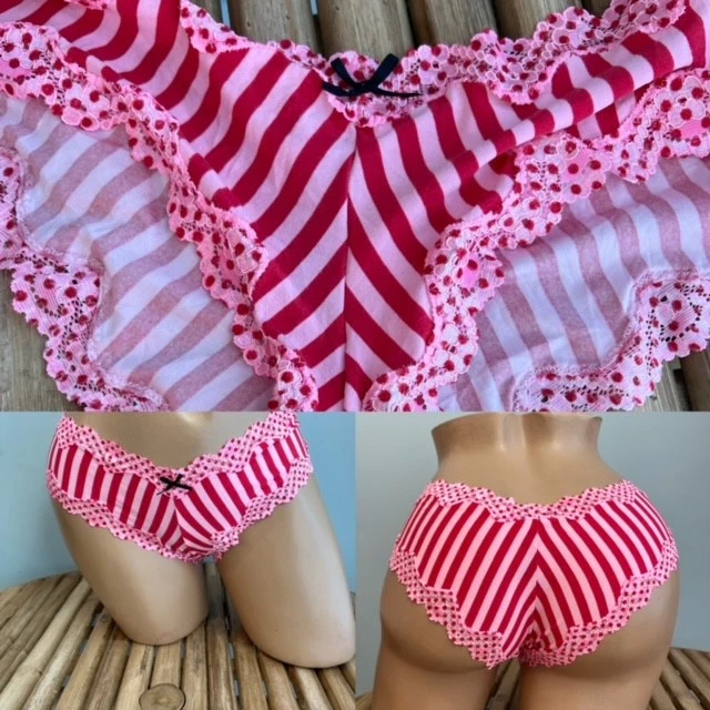 BRAGAS DE BIKINI VINTAGE VICTORIAS SECRET SEXY LITTLE THINGS A RAYAS talla L Foto 1 de 1