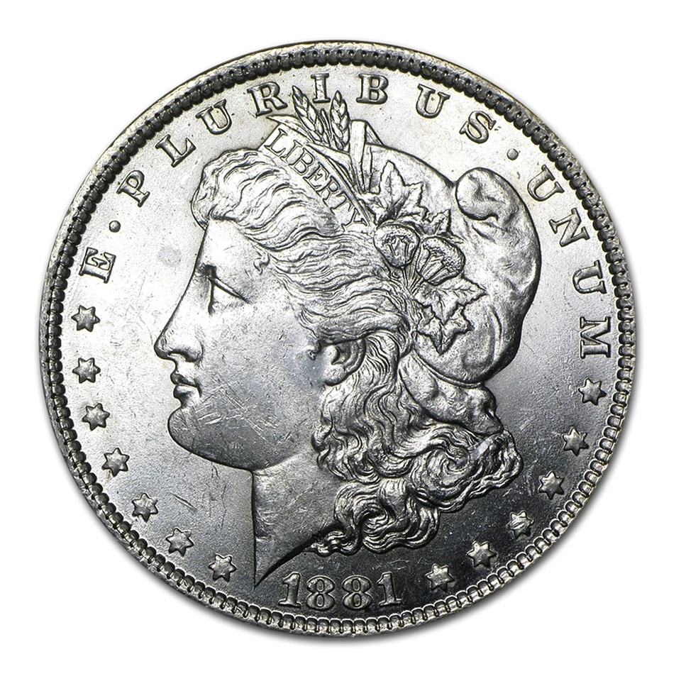 1881 CC Morgan $1 brilhante não circulado BU - Imagem 1 de 2