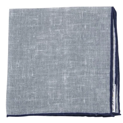 Fiori Di Lusso Gray Solid Linen Pocket Square - 12 3/8" x 12 3/8" (793) - Image 1 of 4