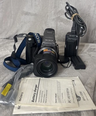 Sony MVC-FD95 Digital Camera ~ FDMAVICA  Still and Video Charger And 2 Batteries - Image 1 of 4